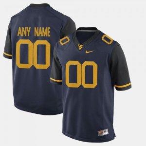 Men's West Virginia Mountaineers NCAA #00 Custom Blue Authentic Nike Limited Stitched College Football Jersey QQ15E14NJ